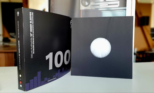 Антистатичні внутрішні конверти для платівок Deluxe Audiophile Antistatic Inner Sleeves Black 100 X 12"