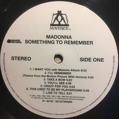Вінілова платівка LP Madonna: Something To Remember