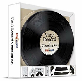 Набір для чищення вінілу Vinyl Record Cleaning Kit In Round Tin - Black/Silver