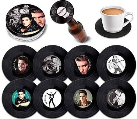 Підставка Elvis Presley - 8 Pieces Coaster Set With Real Vinyl Coasters