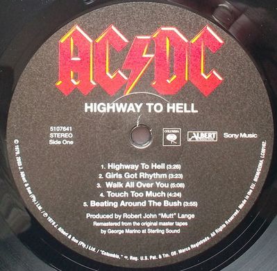 LP AC/DC: HIGHWAY TO HELL