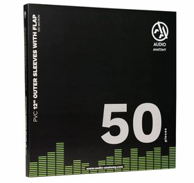 Зовнішні конверти для LP 50 X 12" PVC WITH FLAP OUTER SLEEVES - 100 MICRON