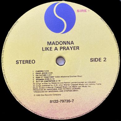 Вінілова платівка LP Madonna: Like A Prayer
